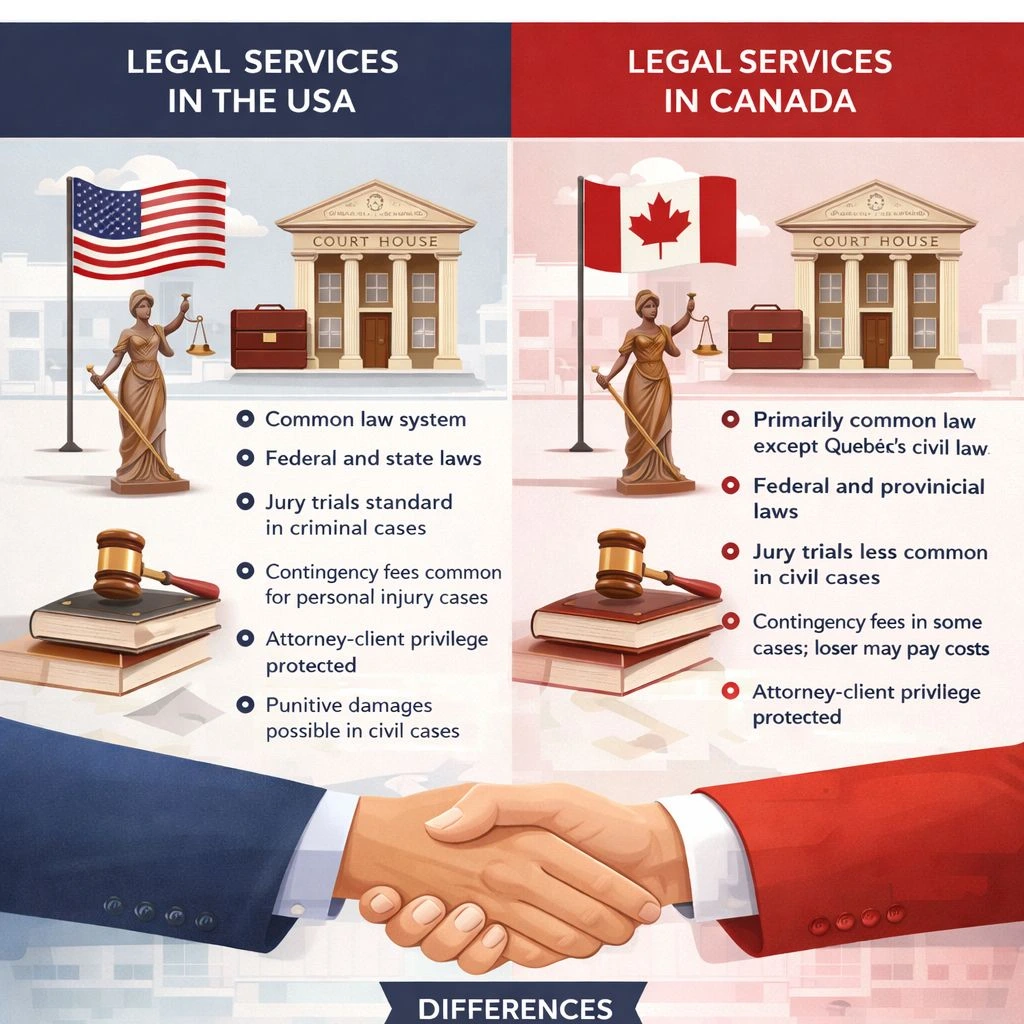 Legal Services in USA and Canada: A Complete Guide for Individuals and Businesses